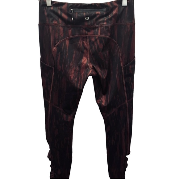 Lululemon Speed Tight IV Painted Animal Bordeaux Drama Black 6 - Picture 4 of 13